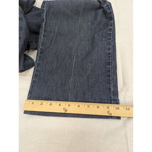 Lee Platinum Label Women Naturally Slimming Straight Wide Leg Blue Jeans Sz 12 M - Picture 11 of 12